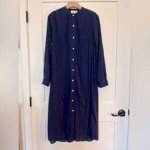 Mille Resort & Travel Shirt Dress Cotton minimalist Lagenlook Coastal dress Sz M